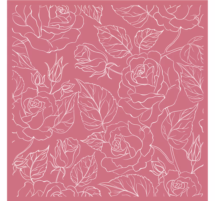 Untersetzer mit stilisierten blumenmustern - TenStickers