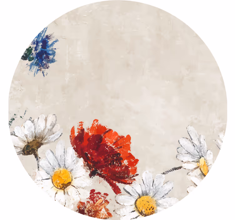 Vintage untersetzer mit lebendiger blumenkomposition - TenStickers