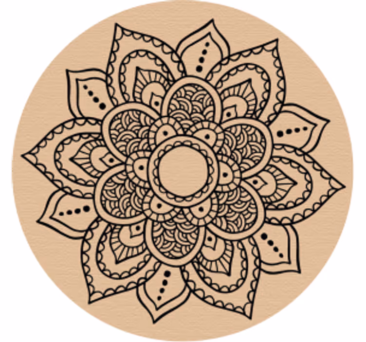 Untersetzer mit filigranem blumenmuster - TenStickers