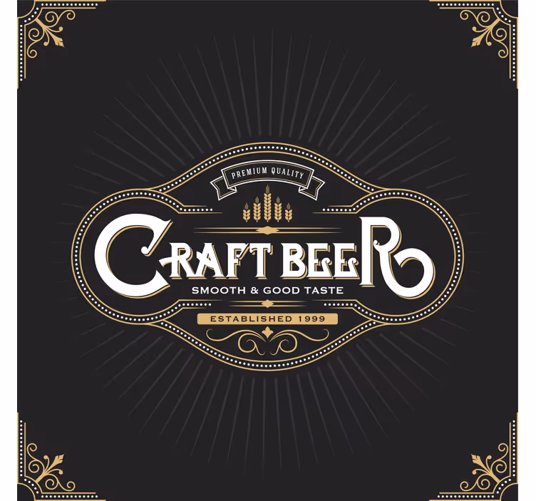 Untersetzer bier premiumqualität bieretikett - TenStickers