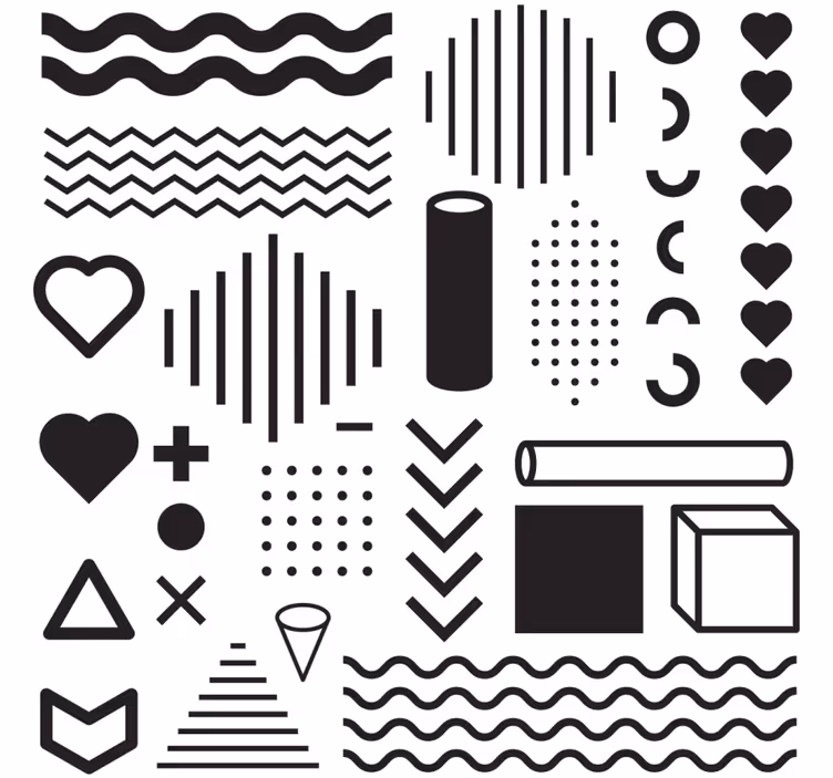 Untersetzer Muster Verschiedene geometrien - TenStickers