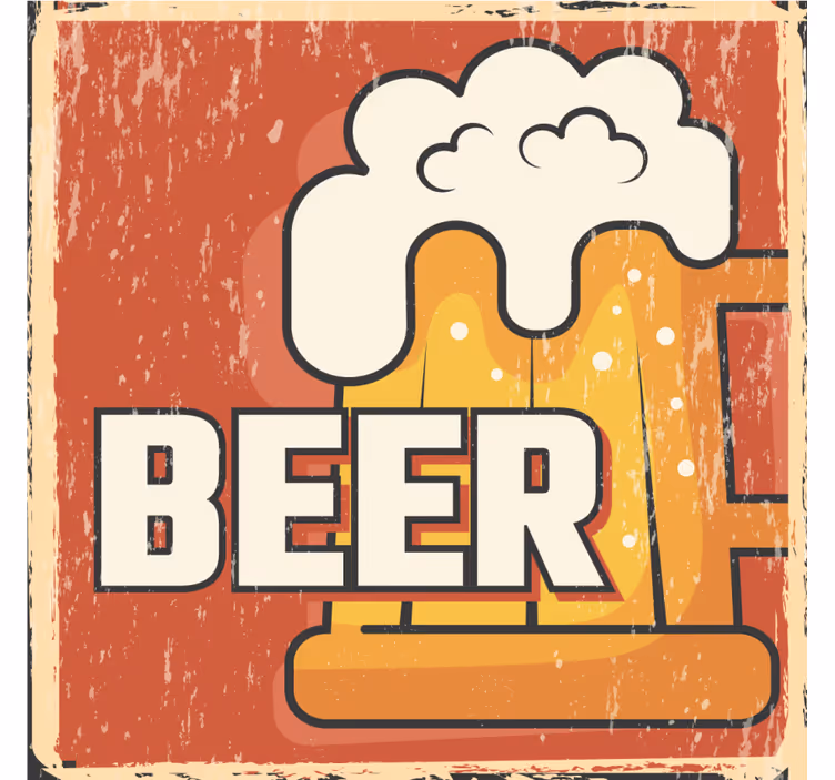 Untersetzer bier mit bierkrug grafik - TenStickers