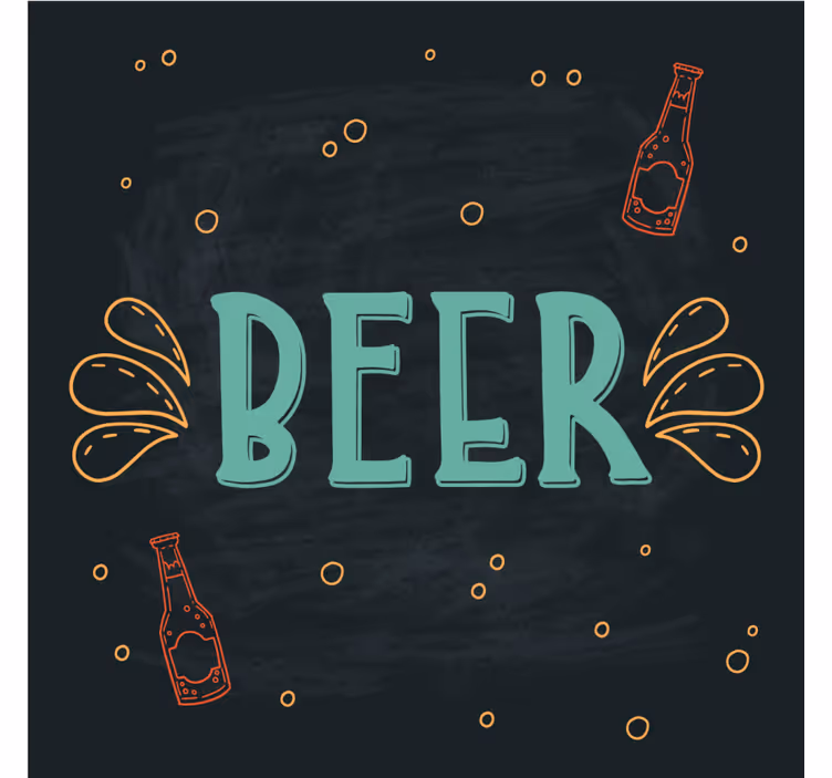 Untersetzer bier verspielt brauen konzept - TenStickers