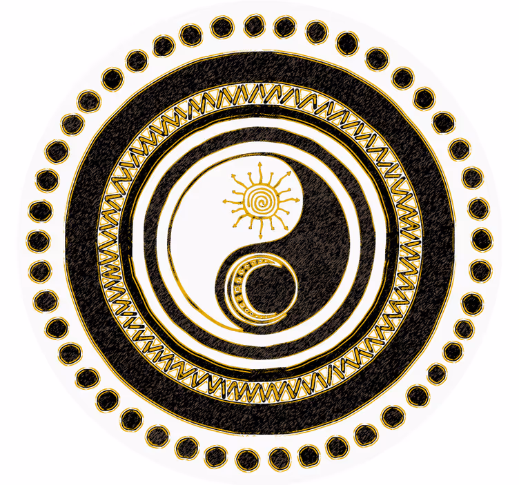 Untersetzer geek mit yin yang kreisdesign - TenStickers