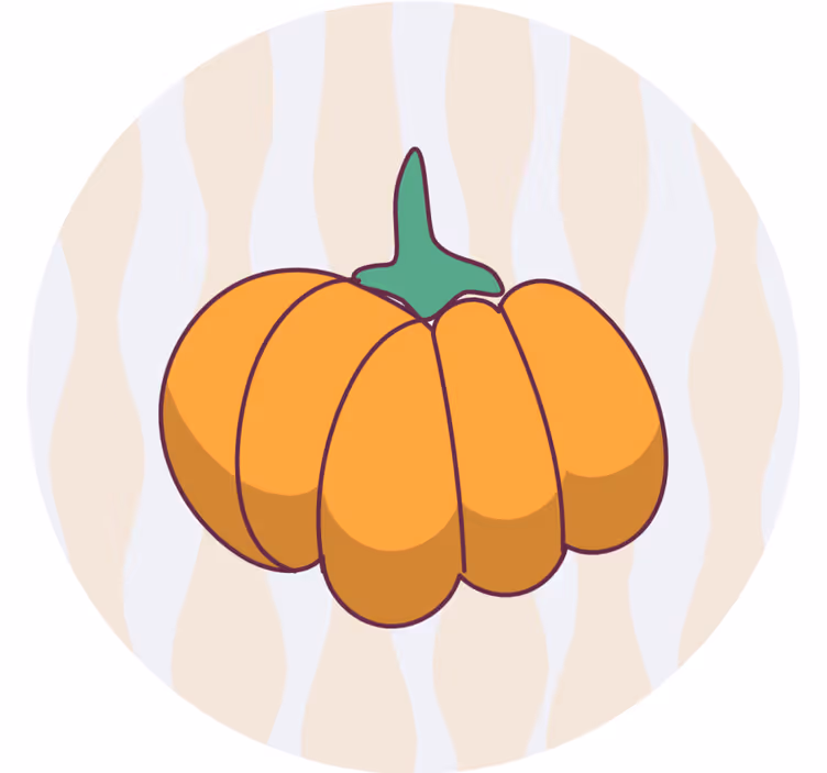 Halloween untersetzer in stilisierter kürbisform - TenStickers