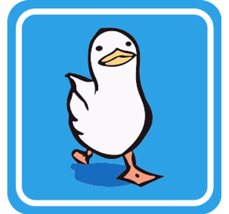 Untersetzer geek mit laufender cartoon-ente - TenStickers