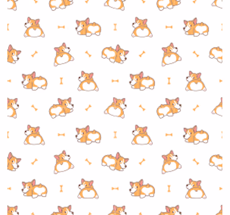 Untersetzer geek mit verspieltem corgi-muster - TenStickers