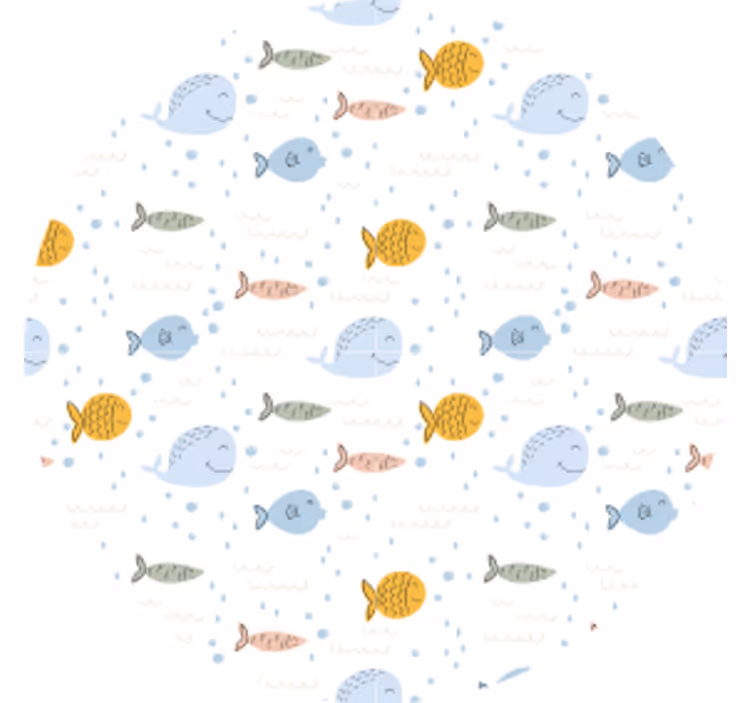Untersetzer geek mit buntem fischmuster - TenStickers