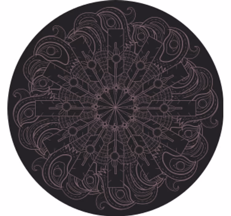 Untersetzer mit filigranem mandala-muster - TenStickers