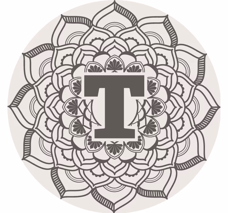 Untersetzer bier mit floraler monogramm-dekoration - TenStickers