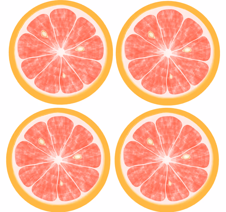 Untersetzer geek mit zitrusfrucht-motiv - TenStickers