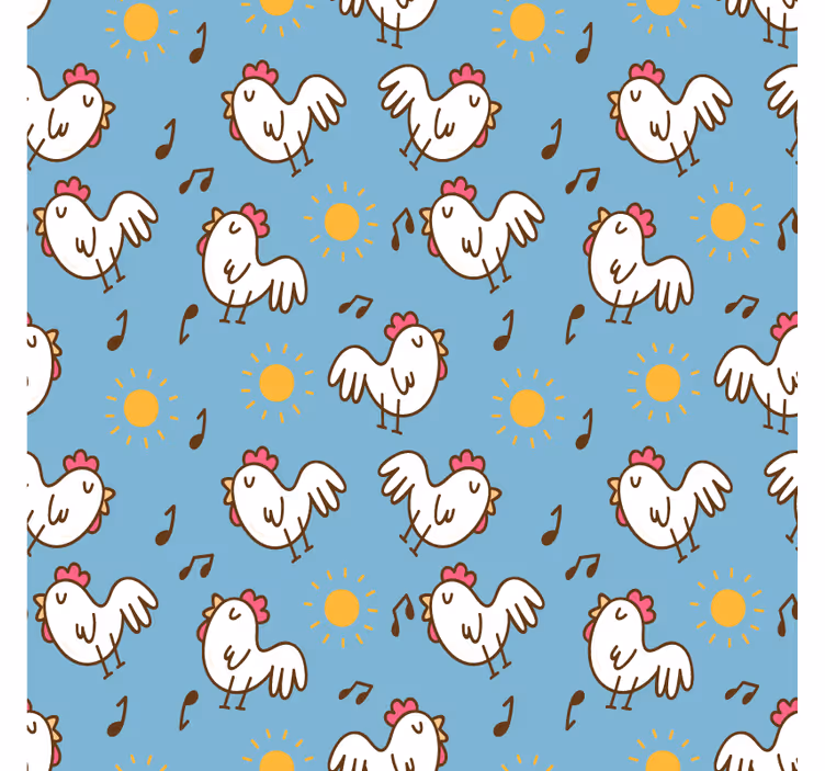 Untersetzer modern Cartoon huhn nahtlose Muster - TenStickers