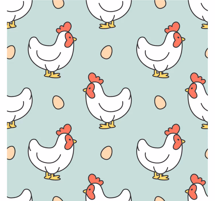 Untersetzer modern hühner und eier motiv - TenStickers