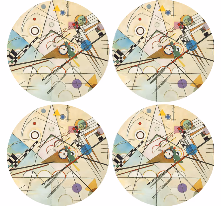 Untersetzer mit geometrischem rundmotiv - TenStickers