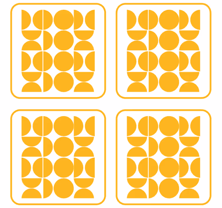 Untersetzer mit geometrischen motivformen - TenStickers