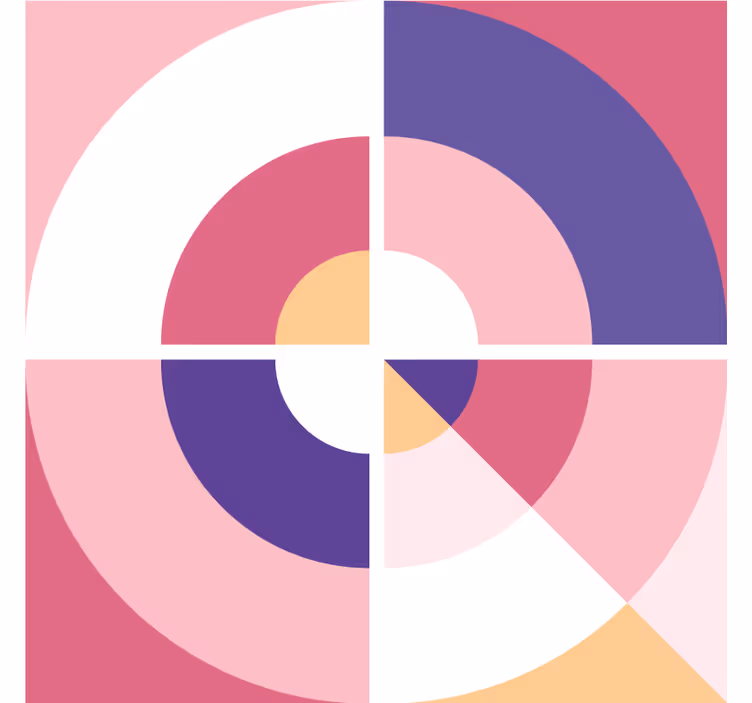 Untersetzer modern geometrische bunte formen - TenStickers