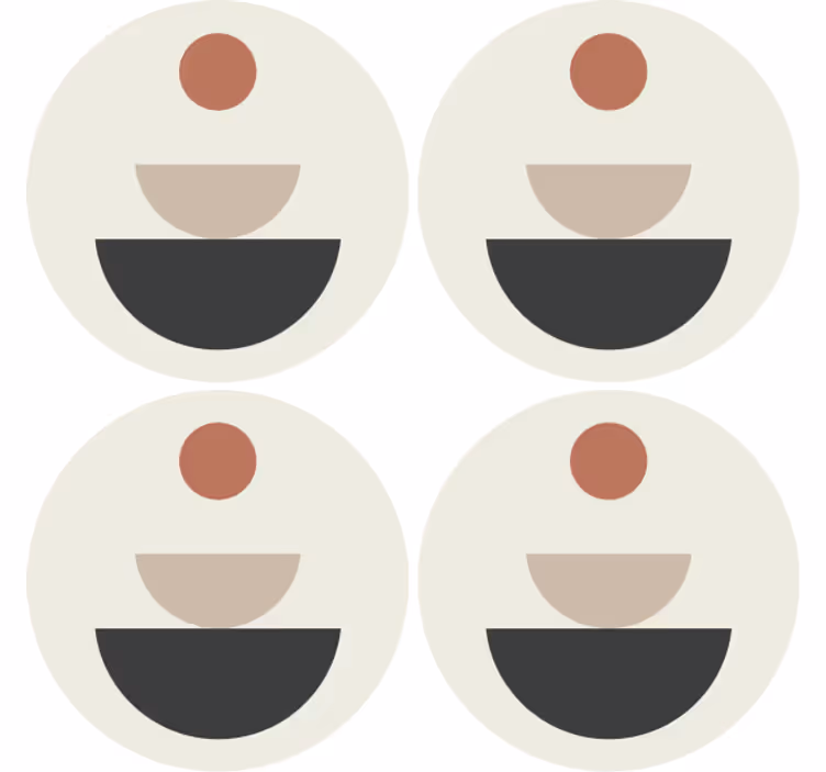 Untersetzer geek mit geschichteten kreisformen - TenStickers