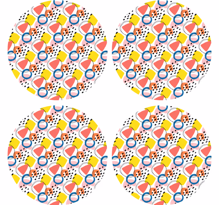 Untersetzer modern Malerei kunst geometrisches Muster - TenStickers
