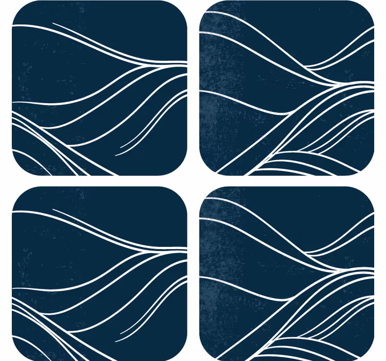 Untersetzer modern Wasser geometrische kunst - TenStickers