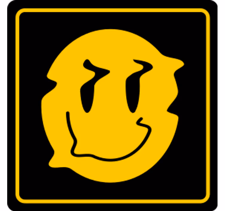 Untersetzer geek smiley gesicht icon - TenStickers