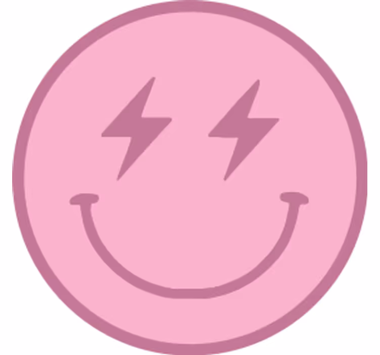 Untersetzer geek mit verspieltem rosa smiley-emblem - TenStickers
