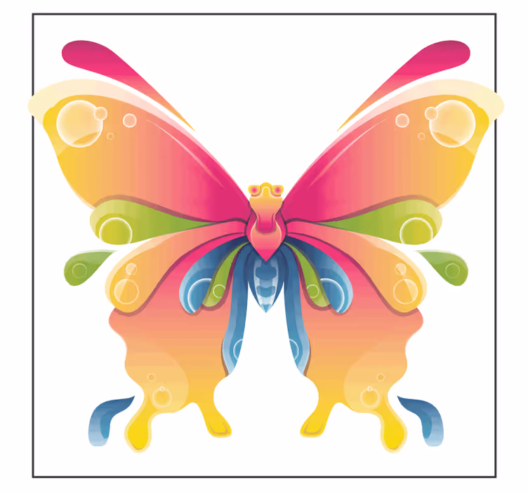 Untersetzer geek mit buntem schmetterlingsmotiv - TenStickers