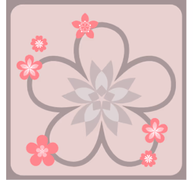 Untersetzer modern florales elegantes muster - TenStickers