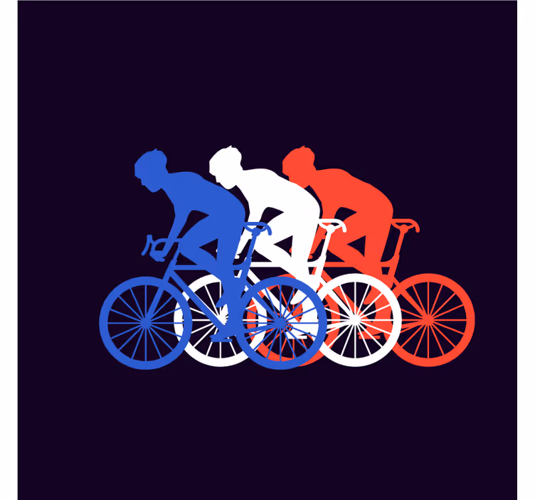 Untersetzer modern radfahrer in bewegung - TenStickers