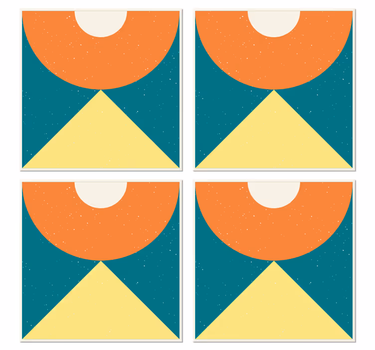 Untersetzer Vintage Farbiger vintage-stil - TenStickers