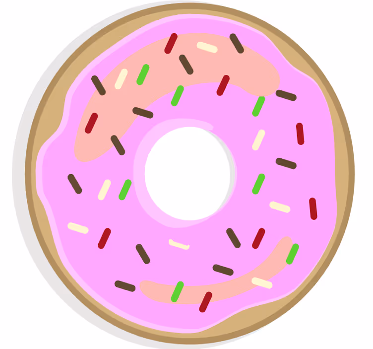 Untersetzer geek pink frosted dessert - TenStickers
