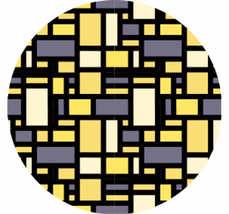 Untersetzer mit geometrischem gelb-grauen muster - TenStickers