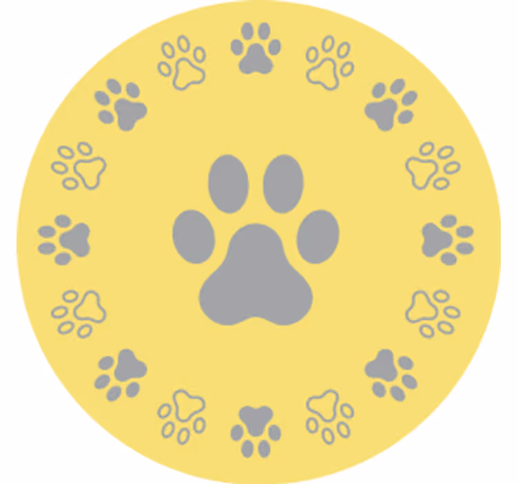 Untersetzer modern mit pfotenabdruck-muster - TenStickers