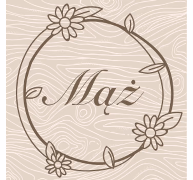Personalisierte untersetzer mit floralem monogramm - TenStickers