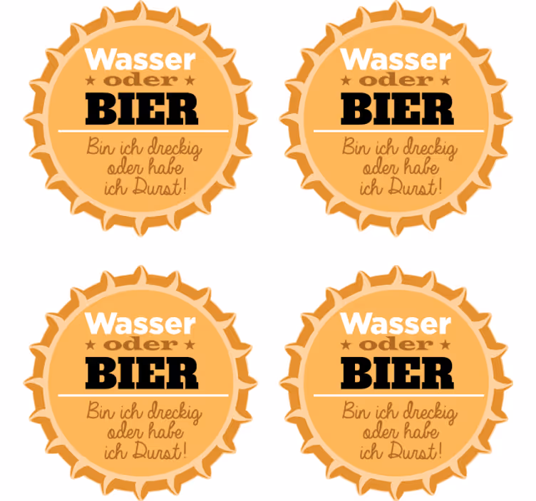 Untersetzer Bier Wasser- oder untersetzer - TenStickers