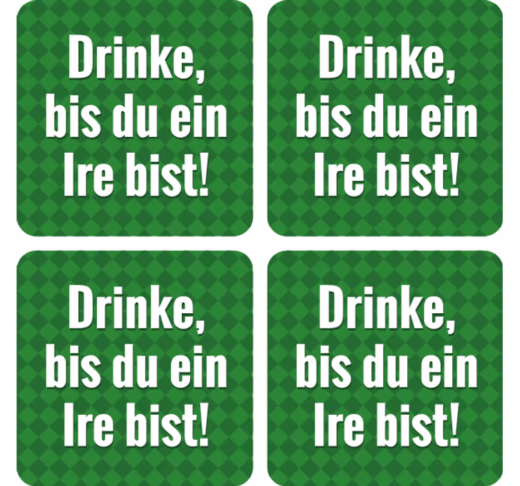 Untersetzer bier mit grünen karomustern zitat - TenStickers