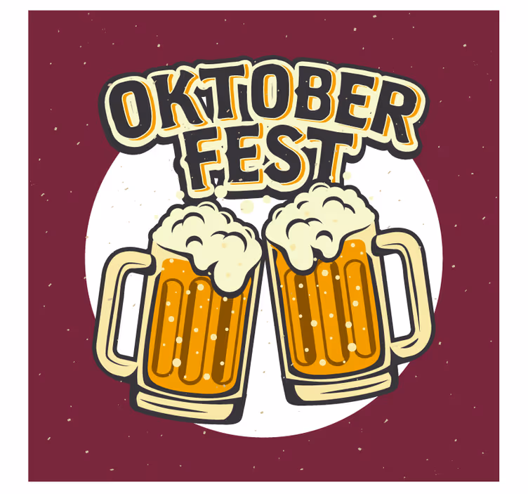 Untersetzer bier für fröhliche bierkrüge - TenStickers