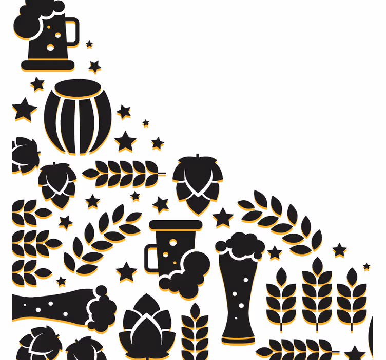 Untersetzer bier elemente der bierkomposition - TenStickers