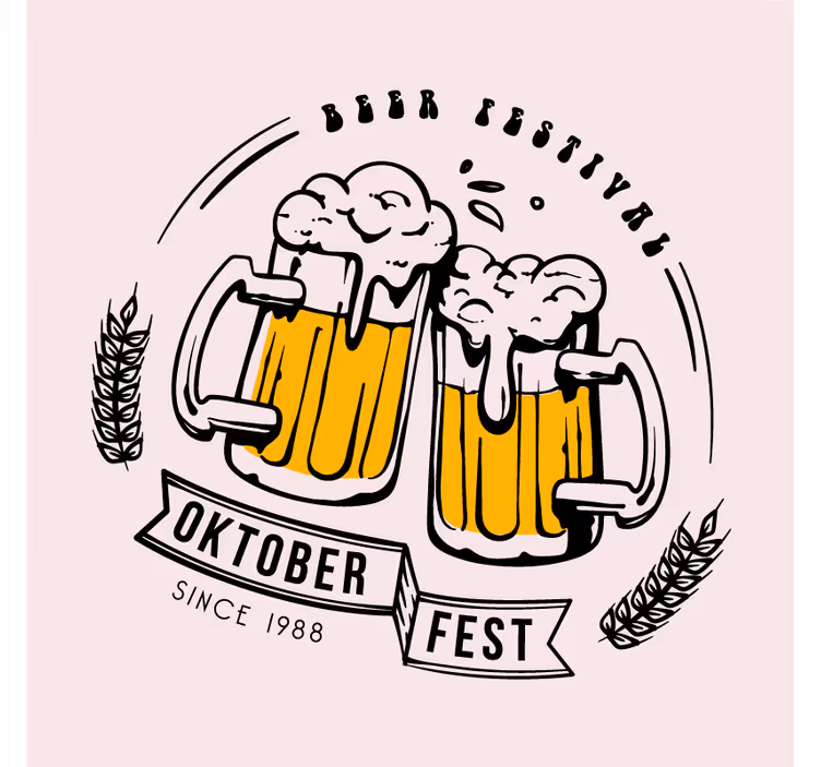 Untersetzer bier oktoberfest prost - TenStickers