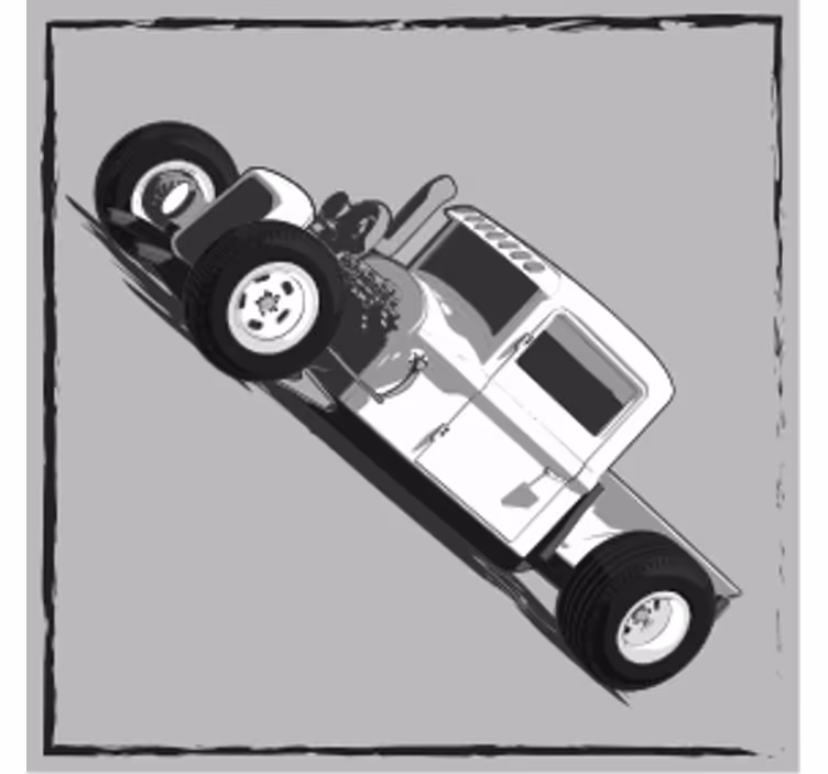 Untersetzer geek zeitloses hot rod motiv - TenStickers