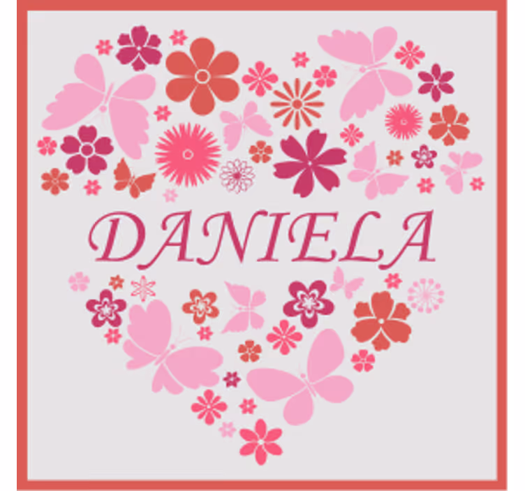 Personalisierte untersetzer herzblumenarrangement - TenStickers