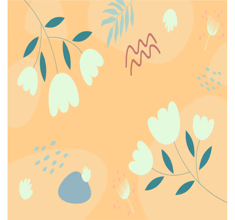 Untersetzer modern mit floralen minimalmustern - TenStickers