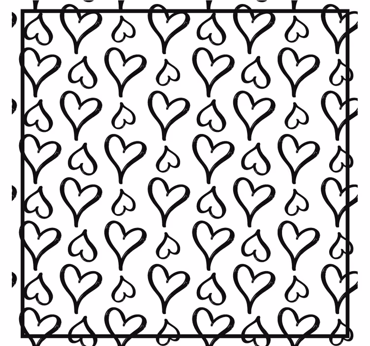 Untersetzer modern mit herzmotiv - TenStickers