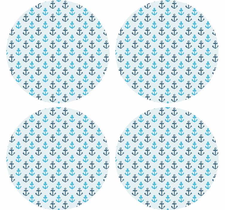 Untersetzer mit anker-musterdesign - TenStickers