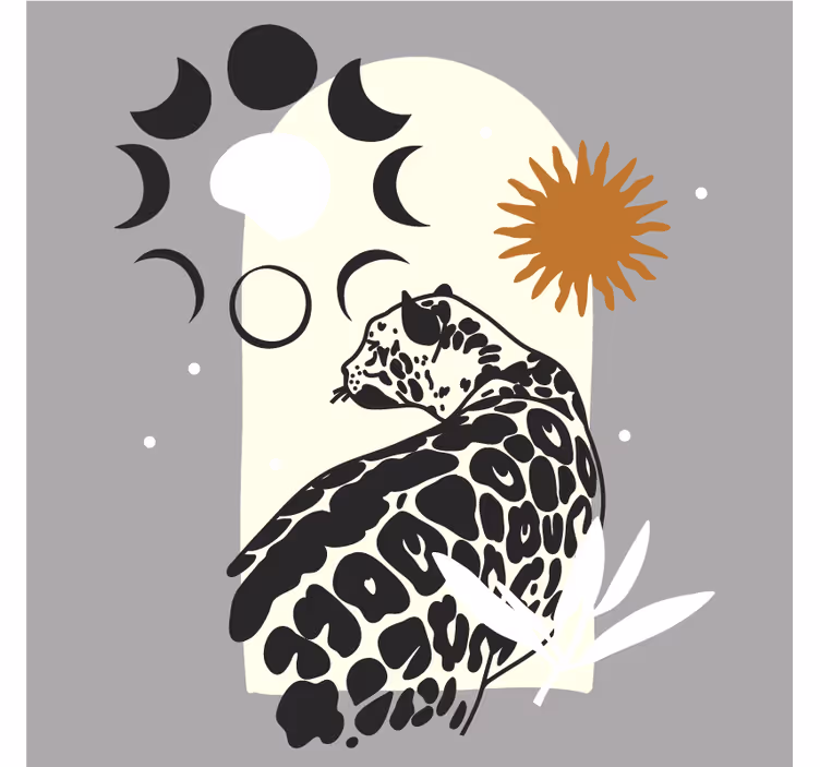 Untersetzer geek elegante leoparden-silhouette - TenStickers