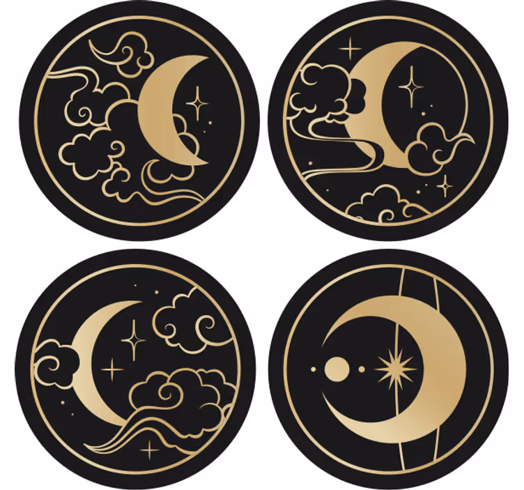 Untersetzer geek mit himmlischen mondmustern - TenStickers