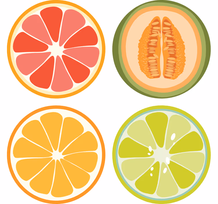 Untersetzer geek obstscheiben untersetzer - TenStickers