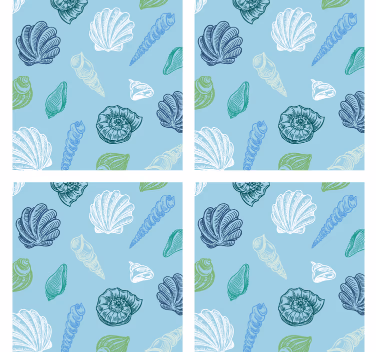 Untersetzer mit muschelmustern - TenStickers