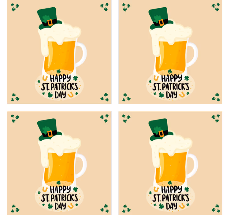 Untersetzer bier festliche bierkrug - TenStickers