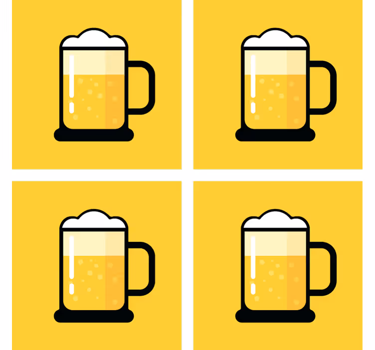 Untersetzer Bier "emoji-stil" - TenStickers
