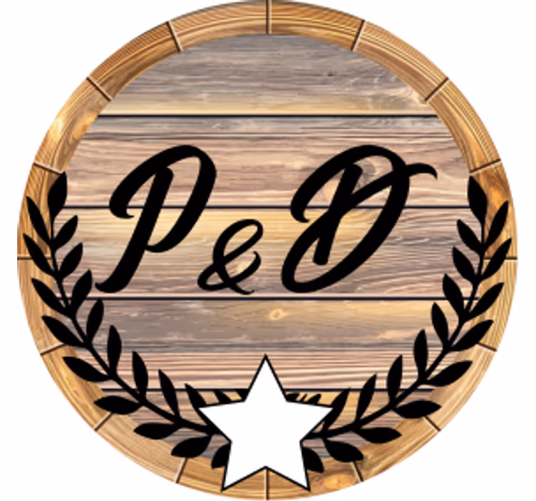 Untersetzer Hochzeit Verlobte initialen aus holz - TenStickers